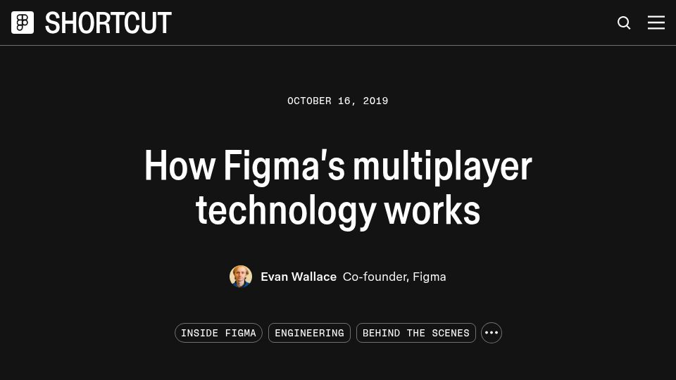 Screenshot of figma.com: How Figma’s multiplayer technology works (2019)