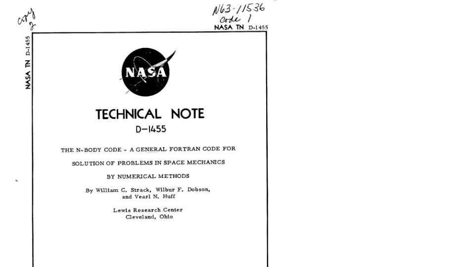Screenshot of jonathanadams.pro: A general Fortran code for solutions of problems in space mechanics [pdf]