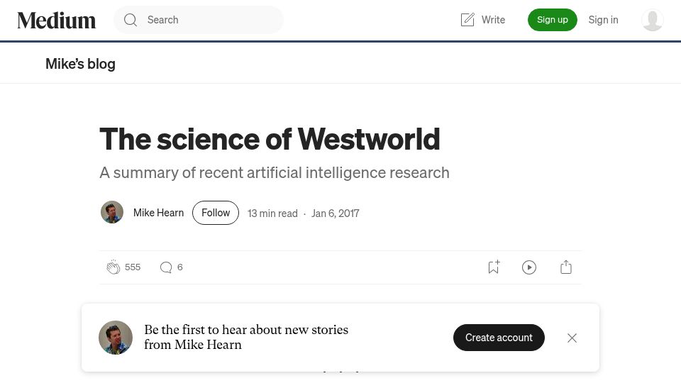 Screenshot of blog.plan99.net: A summary of recent AI research (2016)