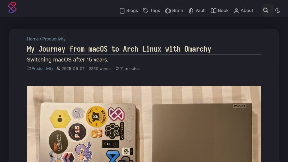 Screenshot of ssp.sh: From M1 MacBook to Arch Linux: A month-long experiment that became permanenent