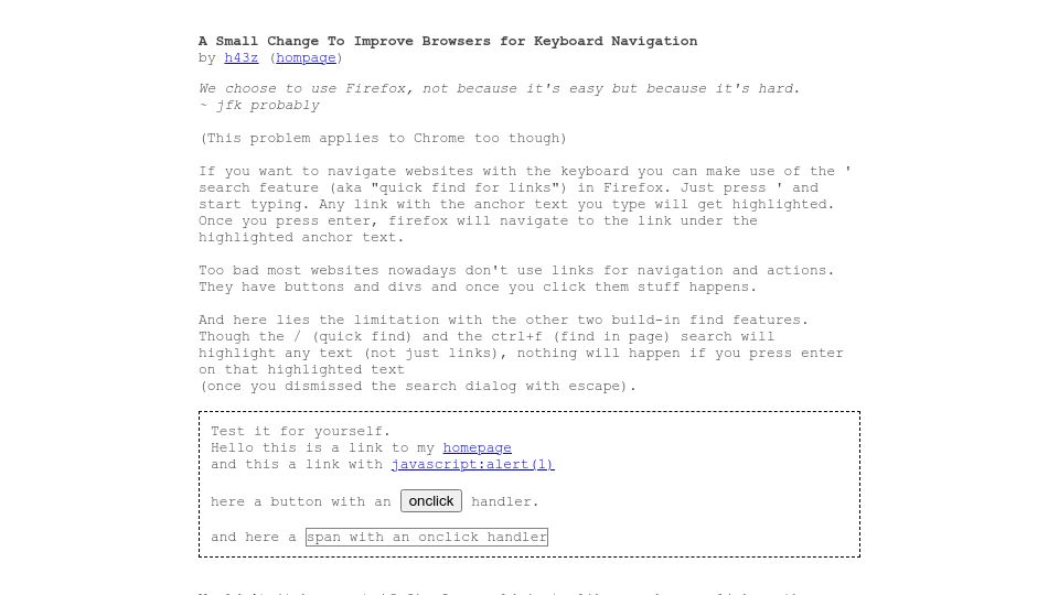 Screenshot of b.43z.one: A small change to improve browsers for keyboard navigation