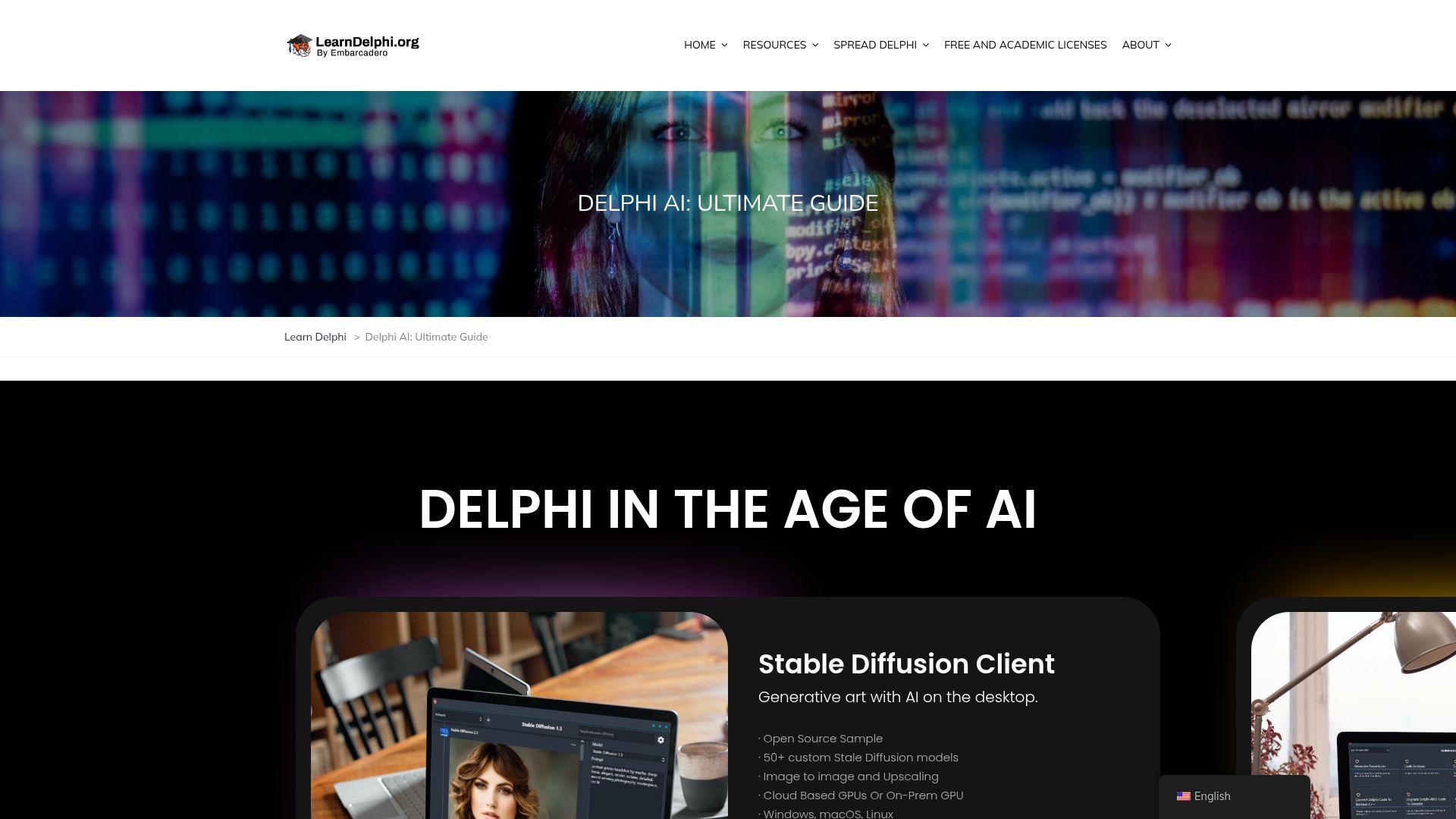 Screenshot of learndelphi.org: Delphi in the Age of AI