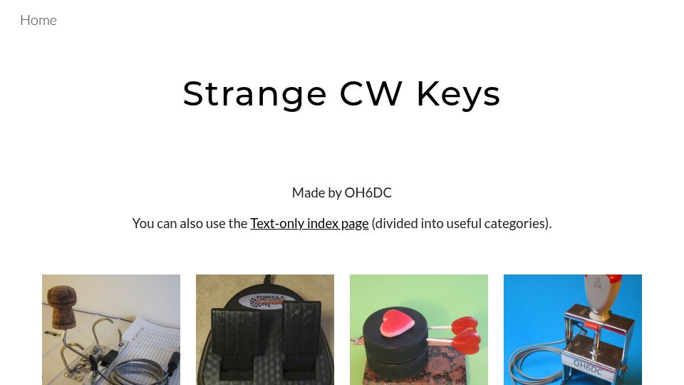 Screenshot of sites.google.com: Strange CW Keys
