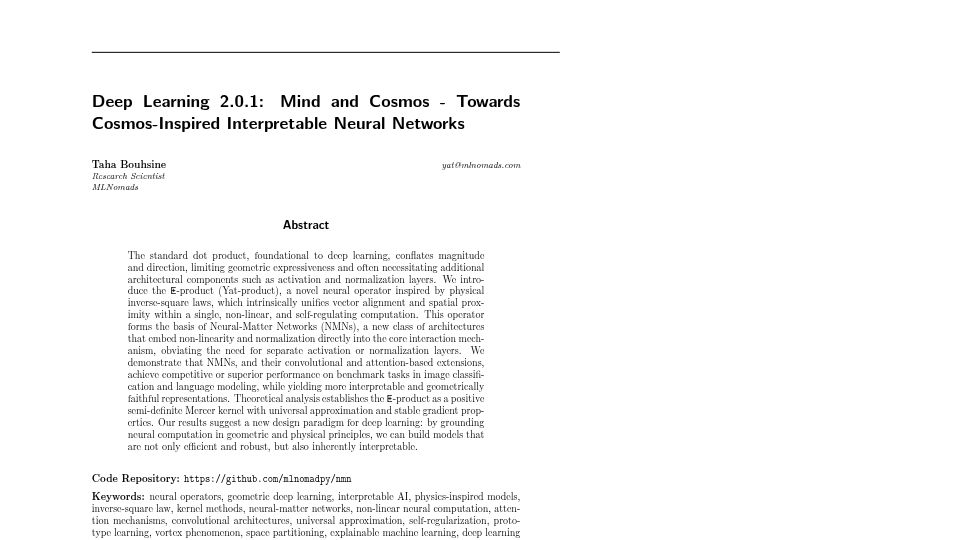 Screenshot of tahabouhsine.com: Neural networks that learn non-linearity without activation functions [pdf]