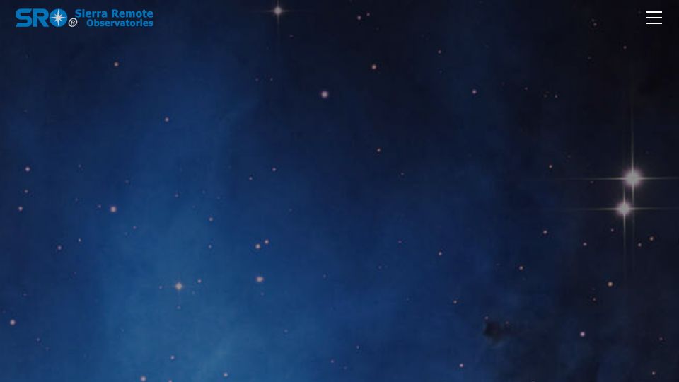 Screenshot of sierra-remote.com: Remote hosting for your telescope