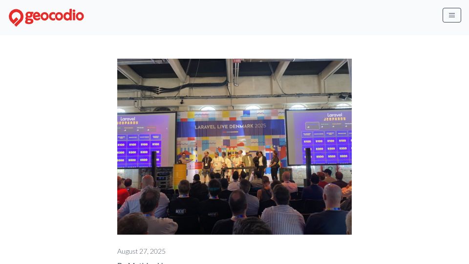 Screenshot of geocod.io: Building a Jeopardy Game for Laravel Live Denmark