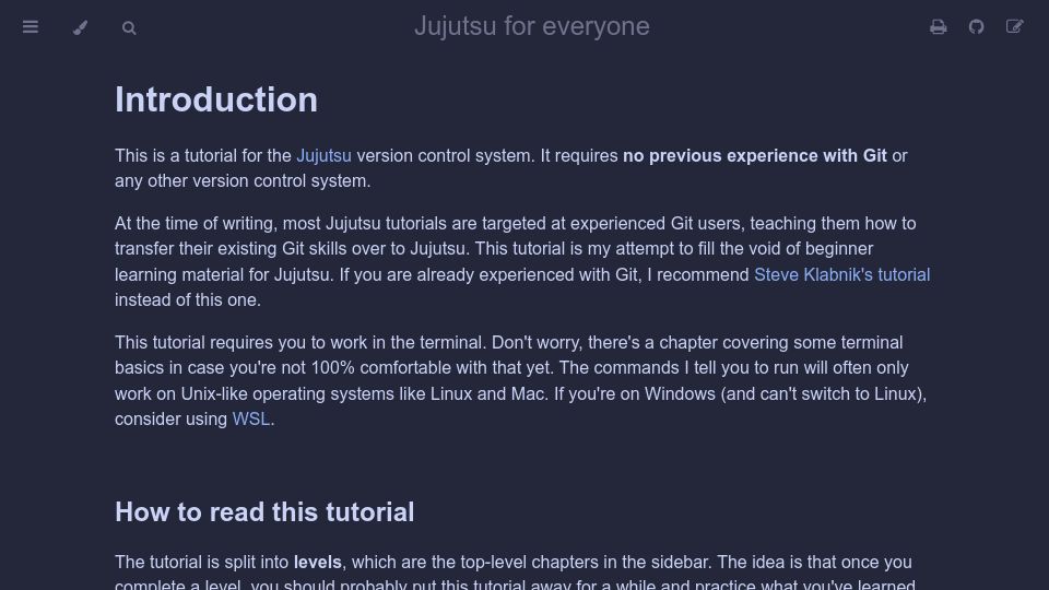 Screenshot of jj-for-everyone.github.io: Jujutsu for everyone