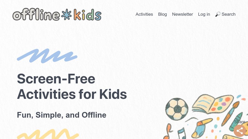 Screenshot of offline.kids: Offline.kids – Screen-free activities for kids