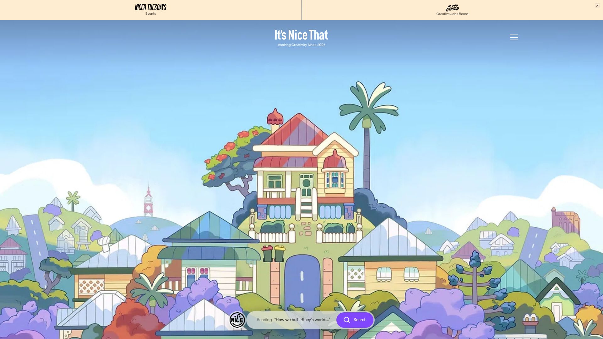 Screenshot of itsnicethat.com: How we built Bluey’s world