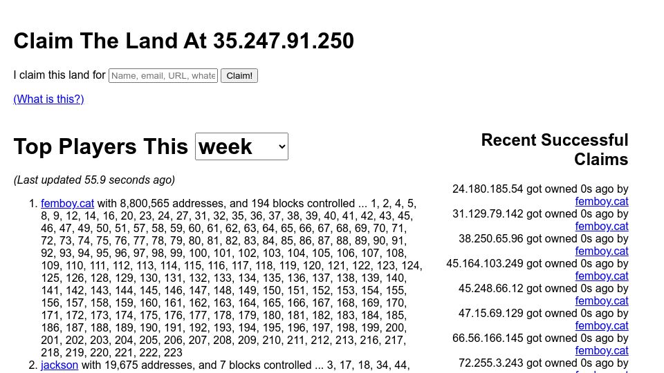 Screenshot of ipv4.games: Welcome to the IPv4 Games