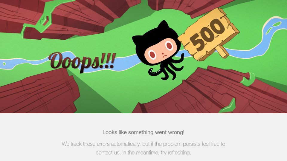 Screenshot of github.com: GitHub pull requests are down