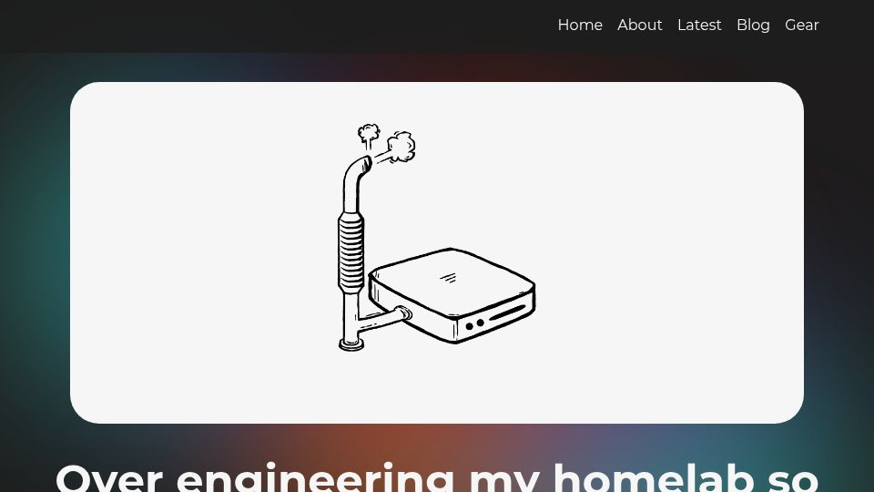 Screenshot of ergaster.org: Overengineering my homelab so I don't pay cloud providers