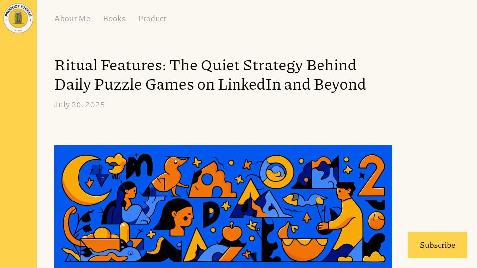 Screenshot of productpickle.online: The Rise of Ritual Features: Why Platforms Are Adding Daily Puzzle Games