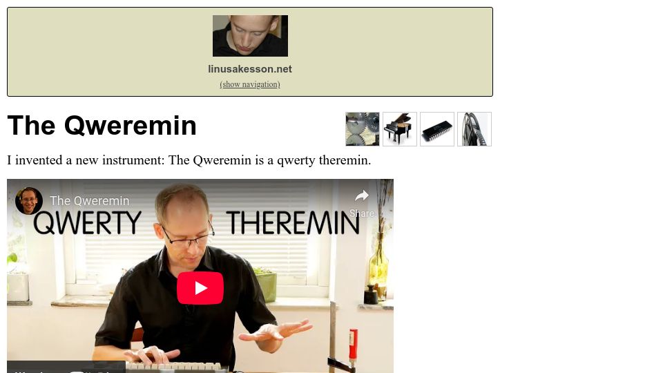 Screenshot of linusakesson.net: The Qweremin