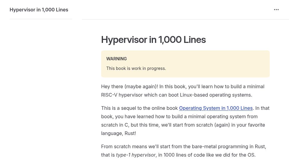 Screenshot of 1000hv.seiya.me: Hypervisor in 1k Lines