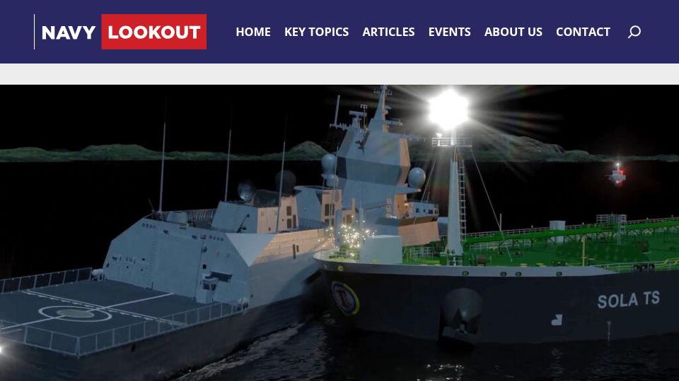 Screenshot of navylookout.com: Learning lessons from the loss of the Norwegian frigate Helge Ingstad