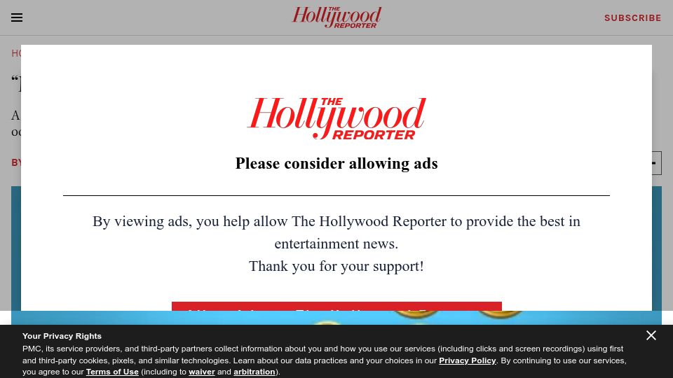 Screenshot of hollywoodreporter.com: “No Tax on Tips” Includes Digital Creators, Too