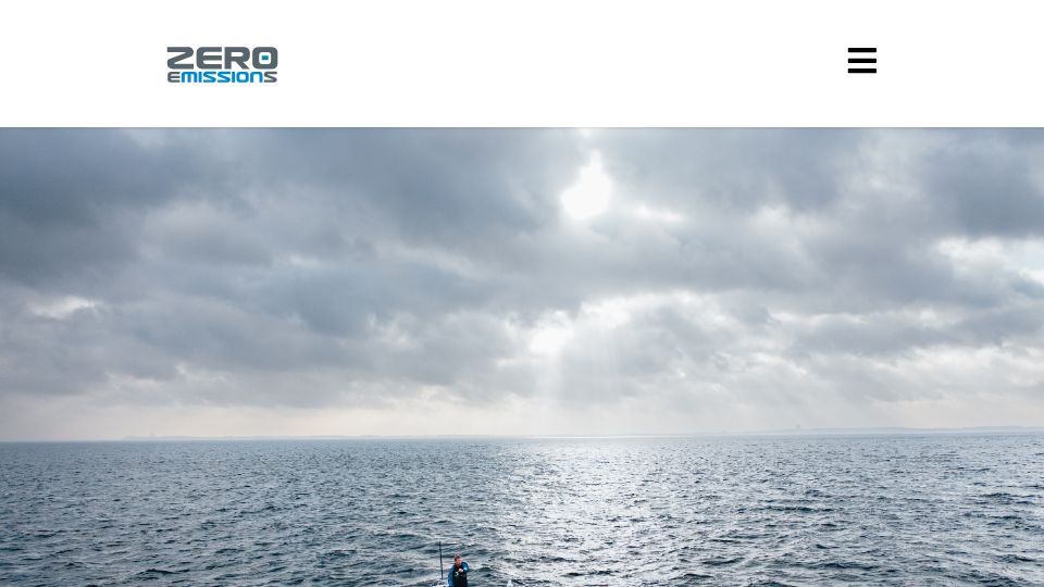 Screenshot of zeroemissions.eu: Crossing the Atlantic Ocean. Alone. By Stand-Up-Paddleboard