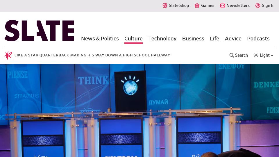 Screenshot of slate.com: Jeopardy’s most controversial moment was years in the making
