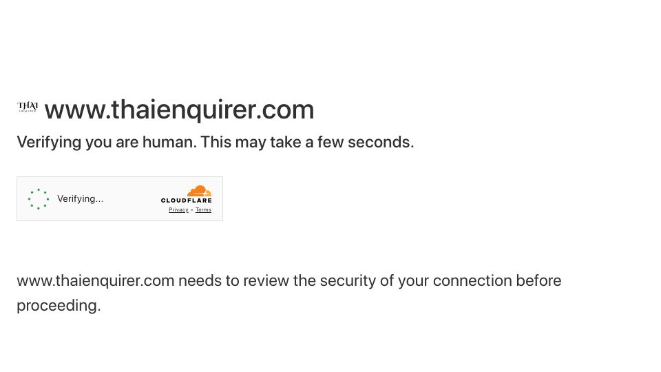 Screenshot of thaienquirer.com: Bank of Thailand freezes 3M accounts, sets daily transfer limits to curb fraud