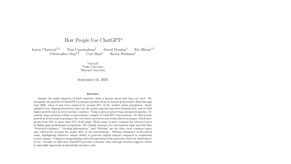 Screenshot of cdn.openai.com: How People Use ChatGPT [pdf]