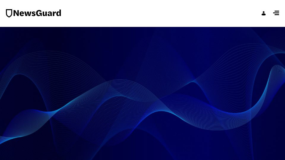 Screenshot of newsguardtech.com: AI False information rate for news nearly doubles in one year