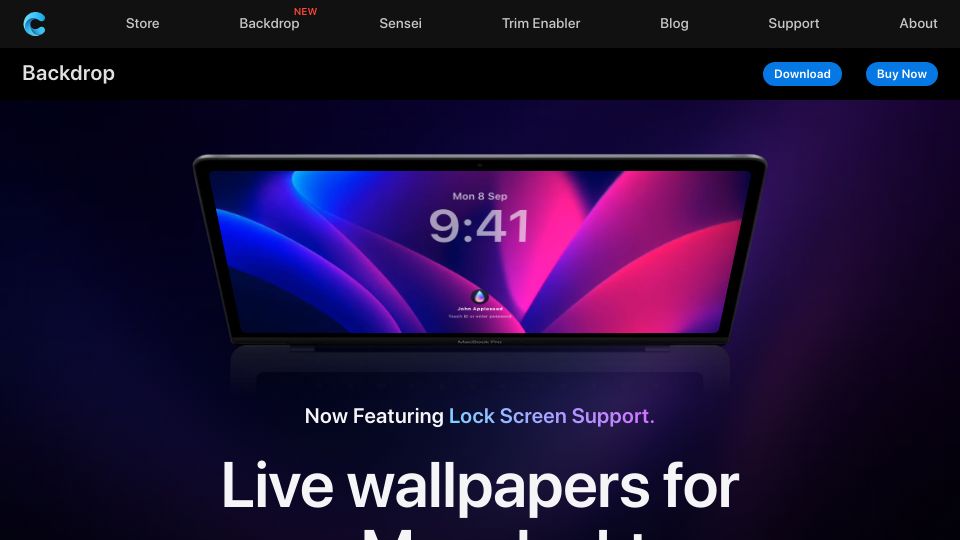 Screenshot of cindori.com: Show HN: I reverse engineered macOS to allow custom Lock Screen wallpapers