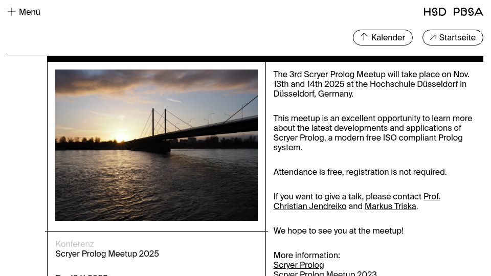 Screenshot of hsd-pbsa.de: Scryer Prolog Meetup 2025