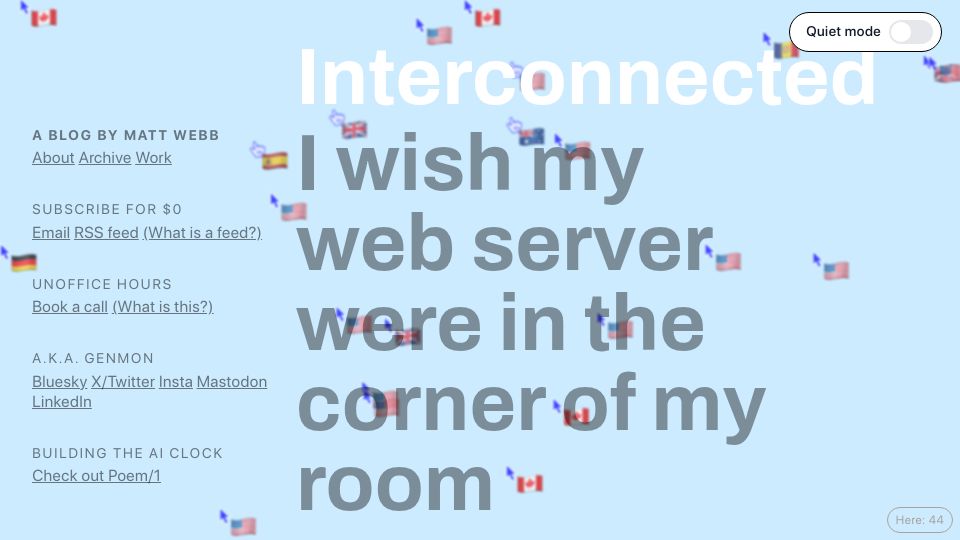 Screenshot of interconnected.org: I wish my web server were in the corner of my room (2022)