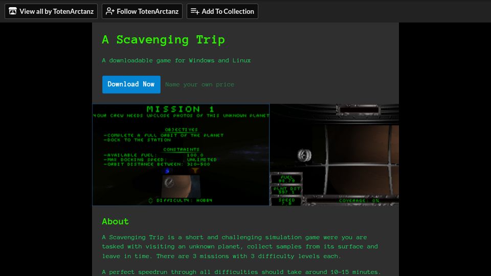 Screenshot of totenarctanz.itch.io: Show HN: A PSX/DOS style 3D game written in Rust with a custom software renderer