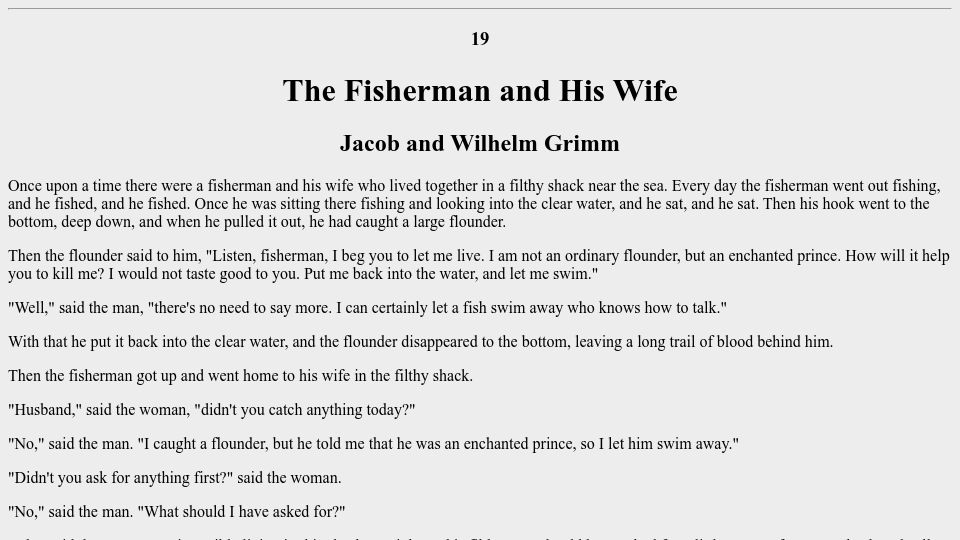 Screenshot of sites.pitt.edu: The Fisherman and His Wife (1857)