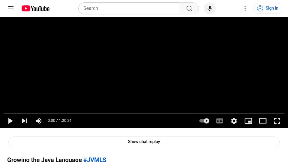 Screenshot of youtube.com: Growing the Java Language [video]