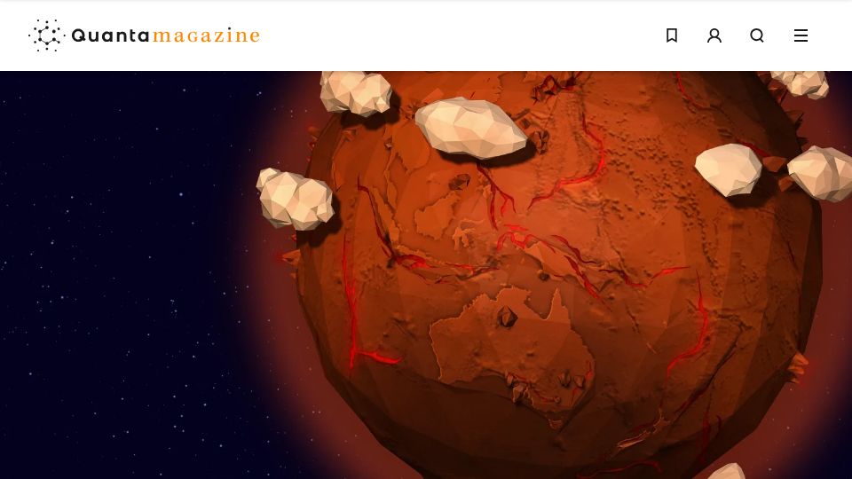 Screenshot of quantamagazine.org: Why is Venus hell and Earth an Eden?