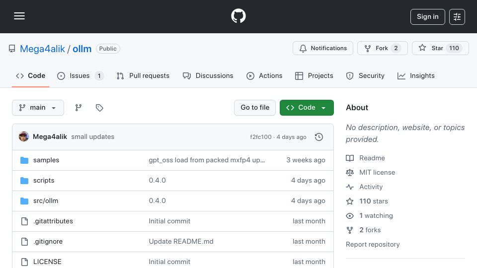 Screenshot of github.com: Show HN: Run Qwen3-Next-80B on 8GB GPU at 1tok/2s throughput