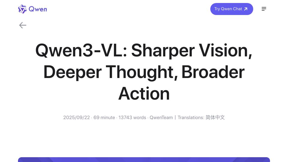 Screenshot of qwen.ai: Qwen3-VL
