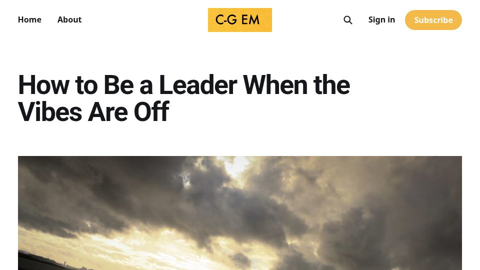 Screenshot of chaoticgood.management: How to be a leader when the vibes are off