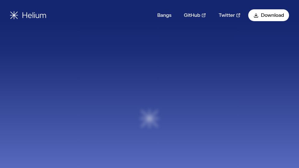 Screenshot of helium.computer: Helium Browser
