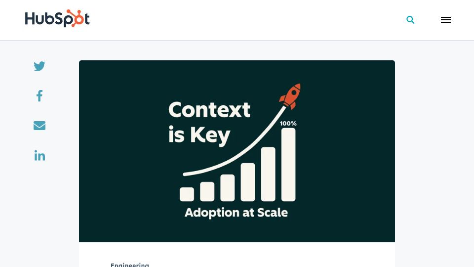 Screenshot of product.hubspot.com: How HubSpot Scaled AI Adoption