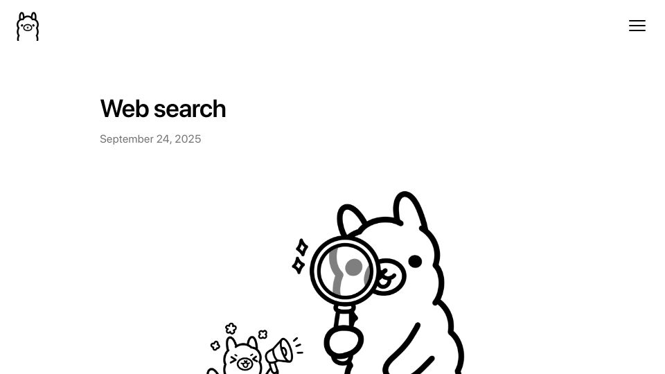 Screenshot of ollama.com: Ollama Web Search