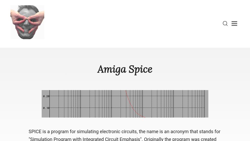 Screenshot of edsa.uk: Amiga SPICE is a program for simulating electronic circuits