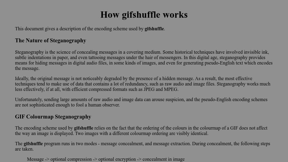 Screenshot of darkside.com.au: How Gifshuffle Works