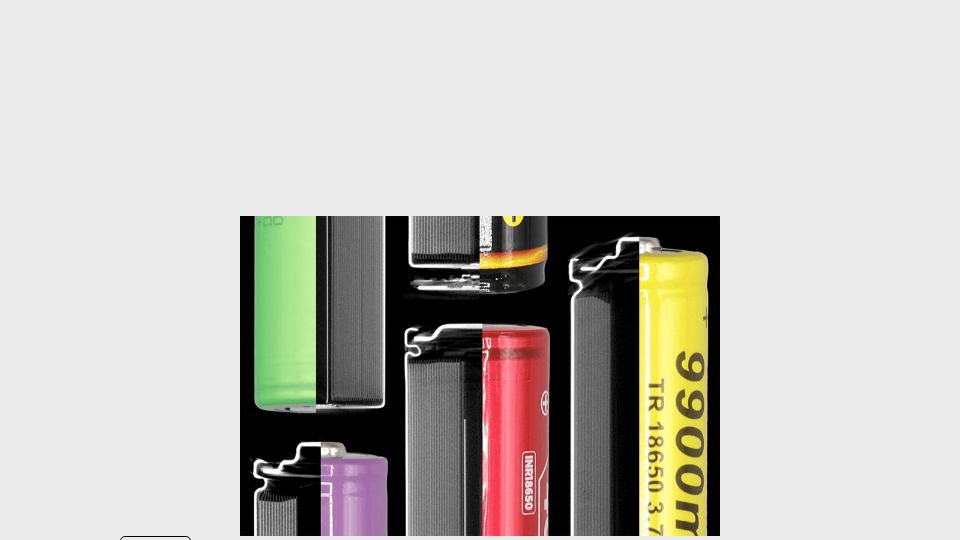 Screenshot of lumafield.com: CT scans of 1k lithium-ion batteries show quality risks in inexpensive cells
