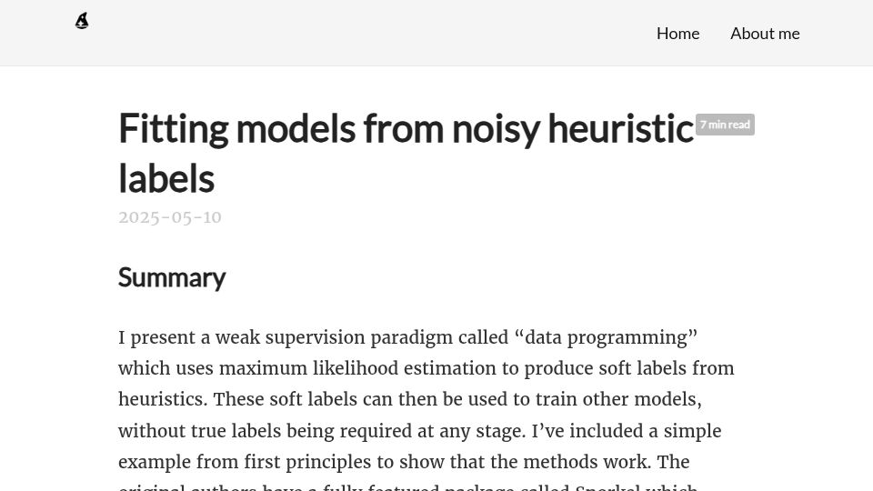 Screenshot of emiruz.com: Learning from Heuristics