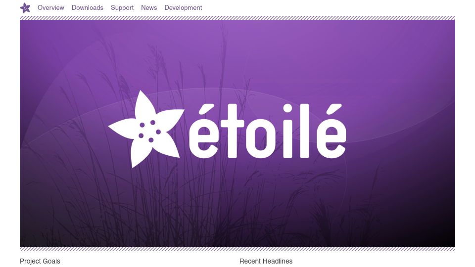 Screenshot of etoileos.com: Étoilé – desktop built on GNUStep