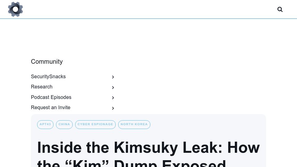 Screenshot of dti.domaintools.com: How the “Kim” dump exposed North Korea's credential theft playbook