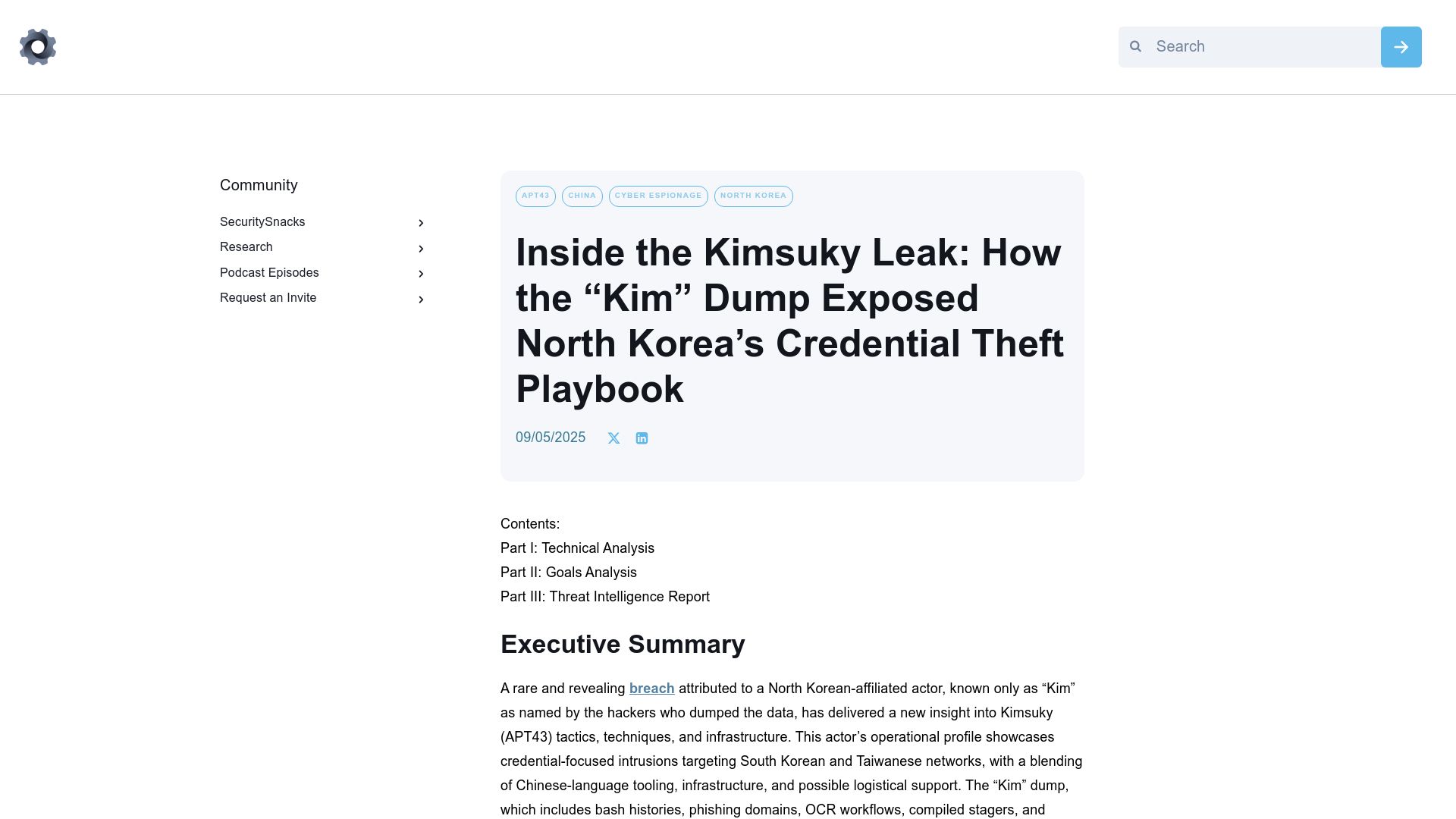 Screenshot of dti.domaintools.com: How the “Kim” dump exposed North Korea's credential theft playbook