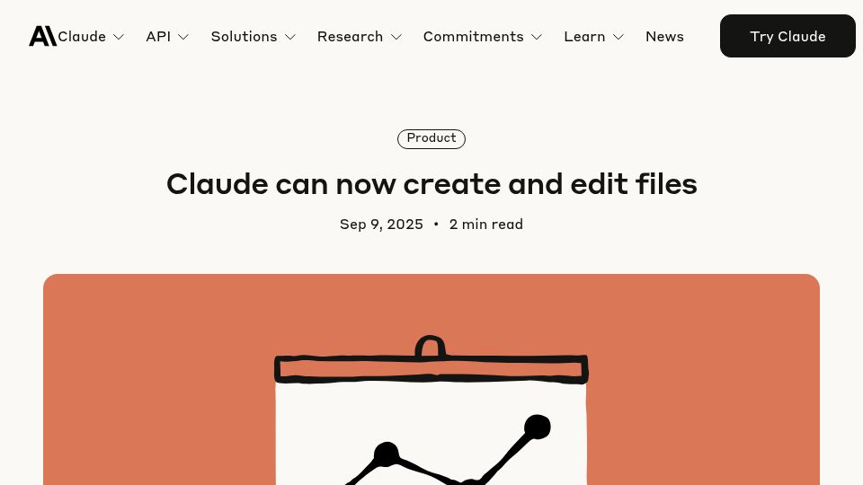 Screenshot of anthropic.com: Claude now has access to a server-side container environment