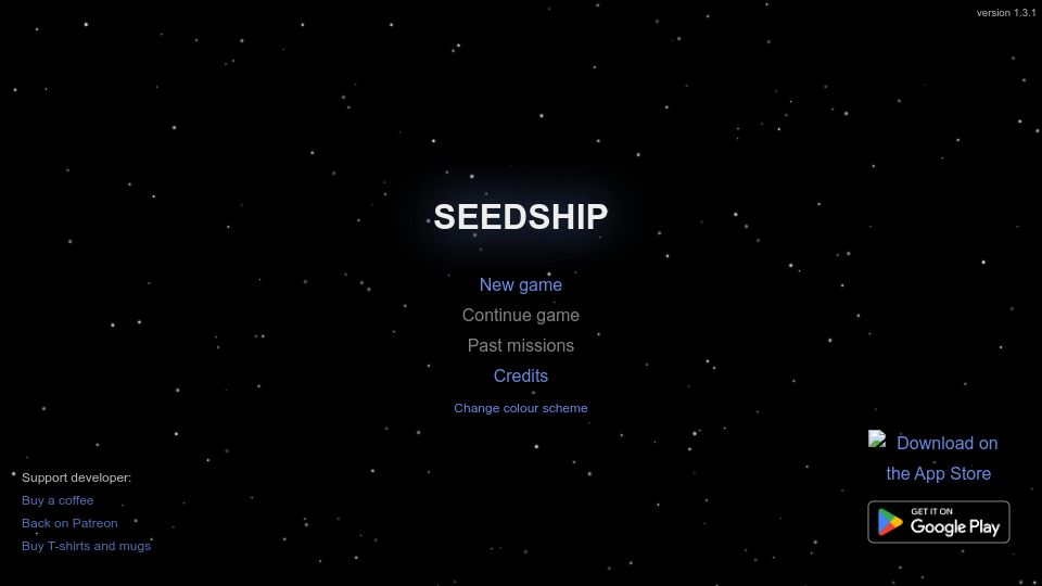Screenshot of philome.la: Seedship – Text-Based Game