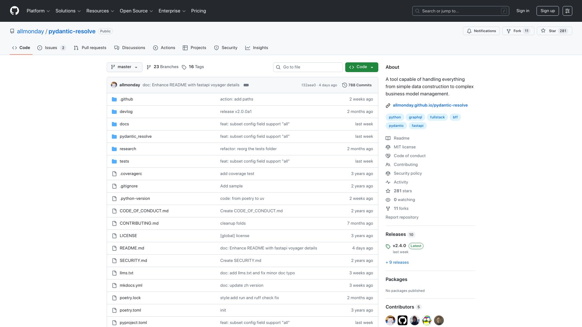 Screenshot of github.com: How to construct complex data declaratively and progressively?
