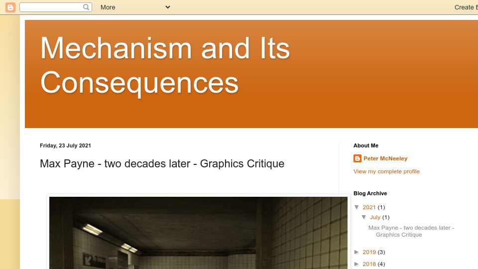 Screenshot of darkcephas.blogspot.com: Max Payne – two decades later – Graphics Critique (2021)